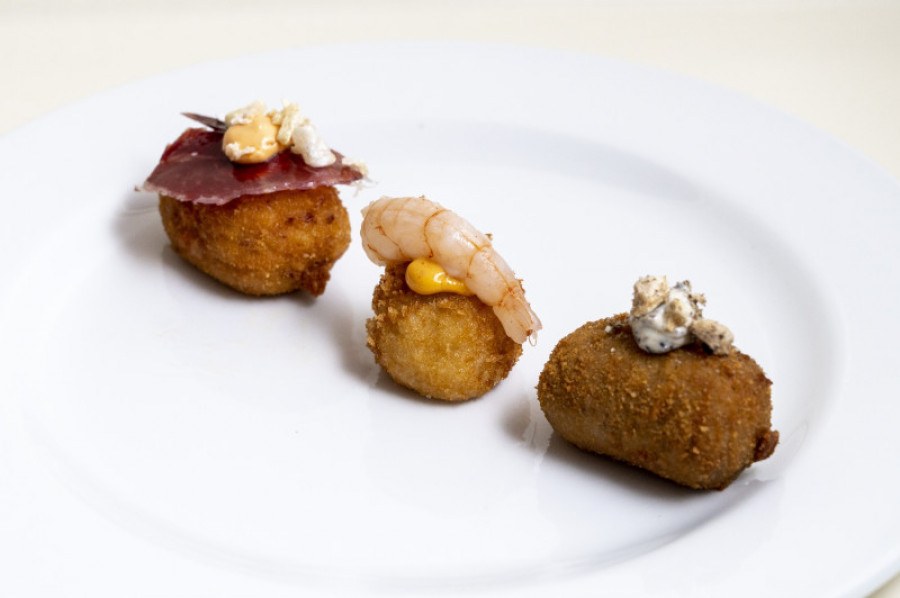 Croquetas de matanza de setas y de gambas 47166
