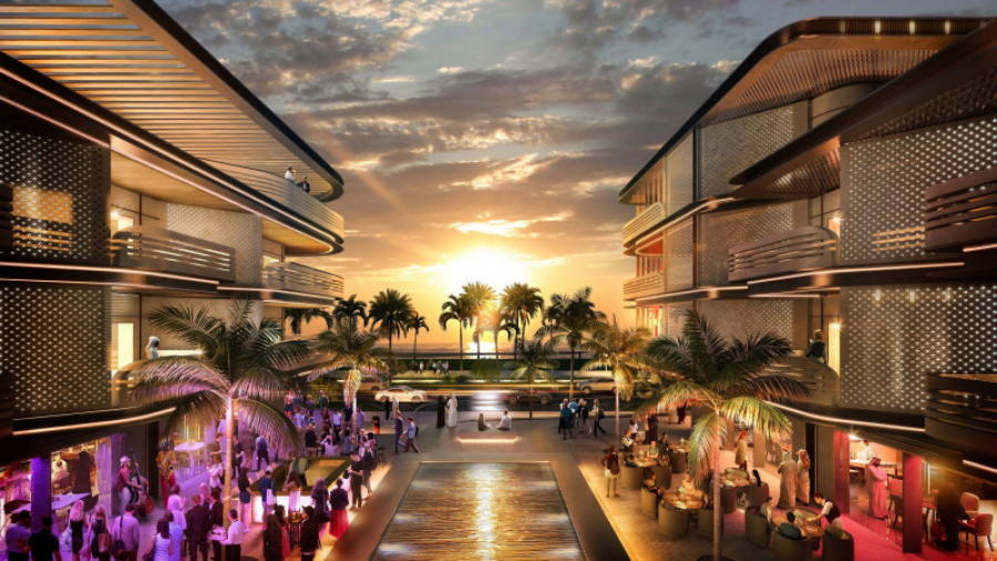 Bilaj al jazayer bahrain sunset view low res rendering 46147