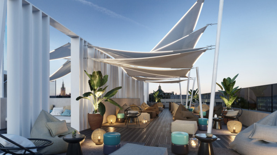 Infografi a zona puff terraza sevilla daar arquitectura 45262