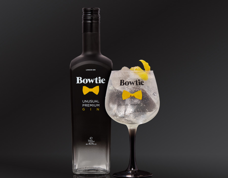 BOTELLA Y COPA BOWTIE