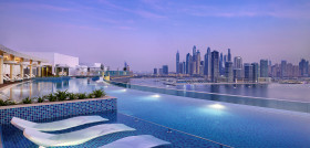 NH Collection Dubai The Palm   pool and skyline view