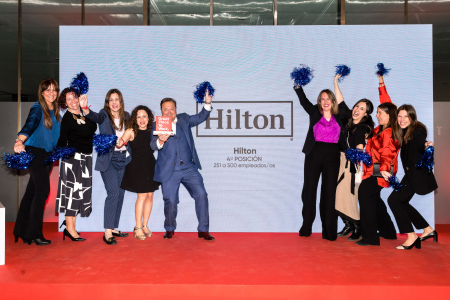 Hilton, reconocida como la Mejor Empresa Hotelera para Trabajar en España en 2023