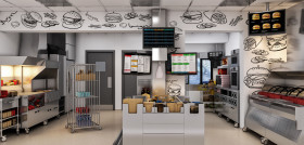 Retail Fast food kitchen Stronghold AF Clam Whiterock White Whiterock Digiclad