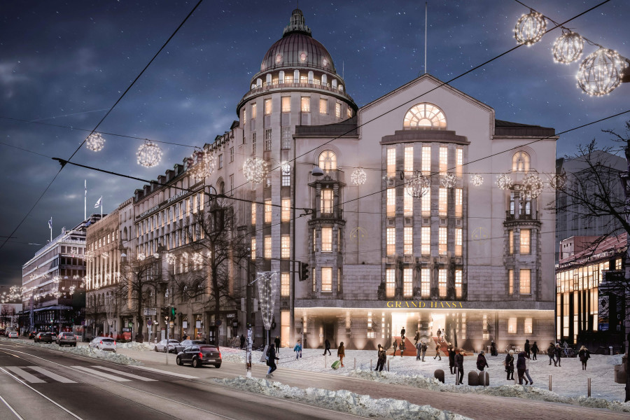 NH Collection Helsinki Grand Hansa Render Fachada