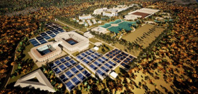Render del complejo multideportivo de Mijas (Málaga) que contará con un hotel de 350 habitaciones operado por KPI