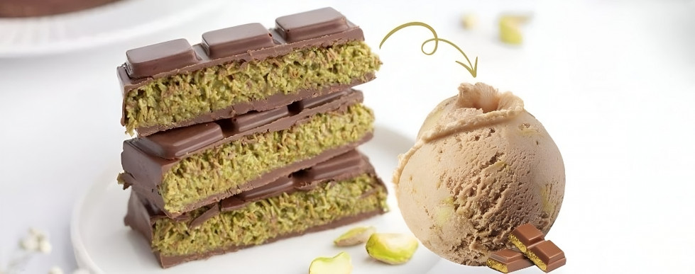 Postre helado chocolate Dubai